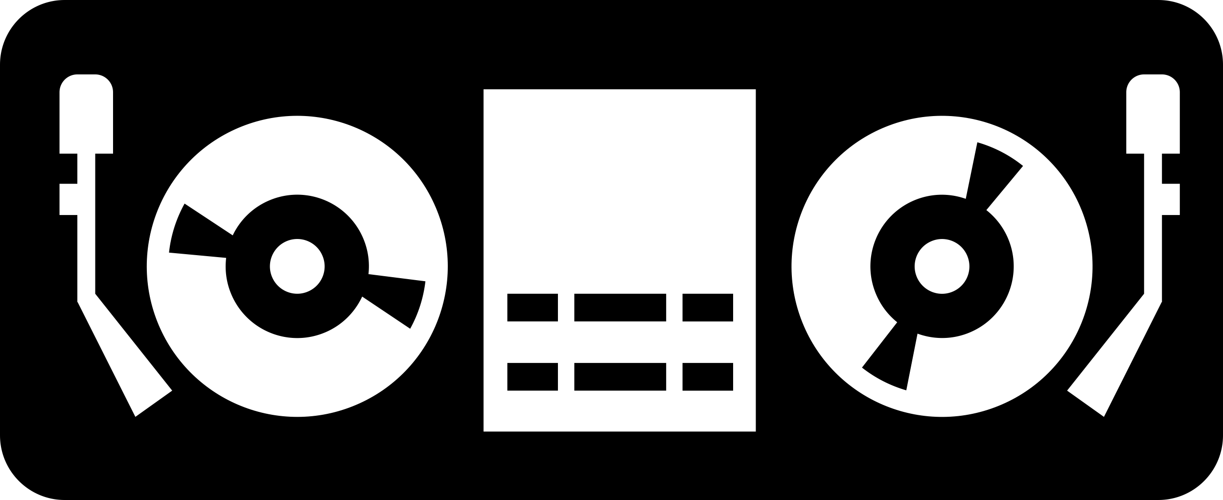 Disc Jockey Control Booth Outline Icon Svg Set Free Vectors